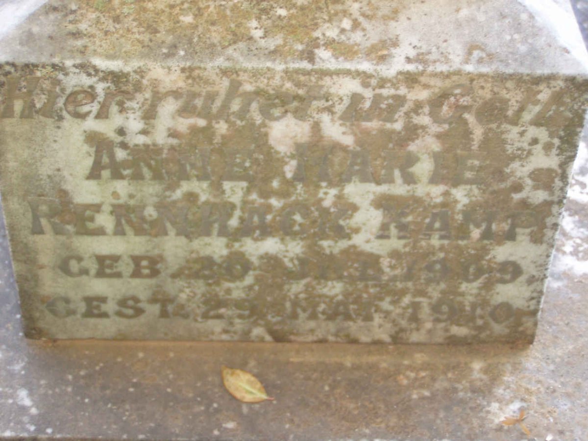 RENNHACK KAMP Anne Marie 1909-1910