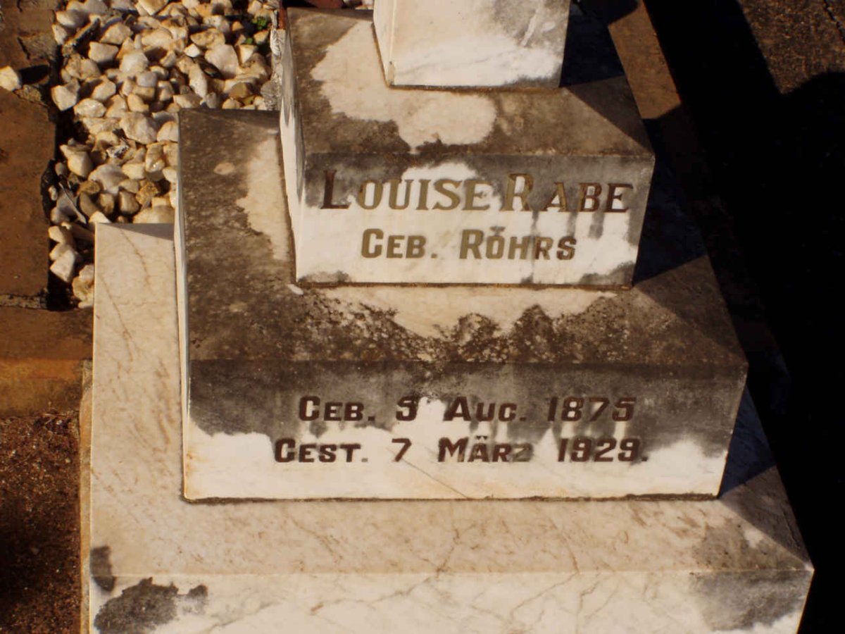 RABE Louise nee ROHRS 1875-1929