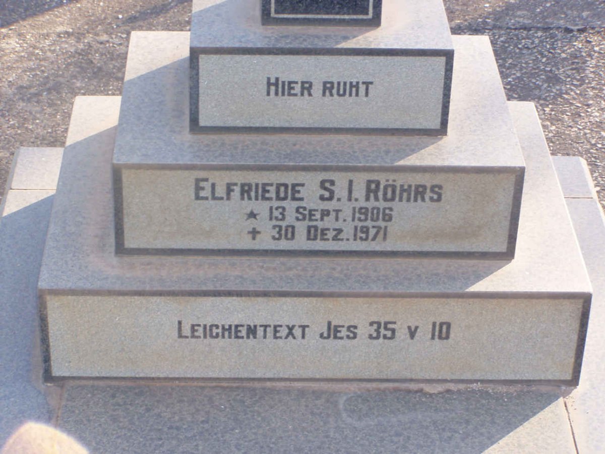 ROHRS Elfriede S.I. 1906-1971