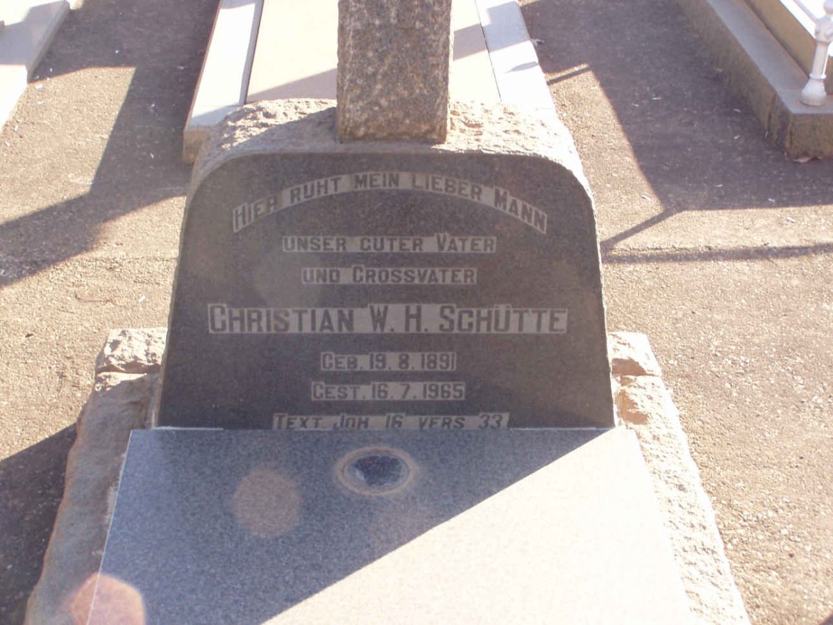 SCHUTTE Christian W.H. 1891-1965