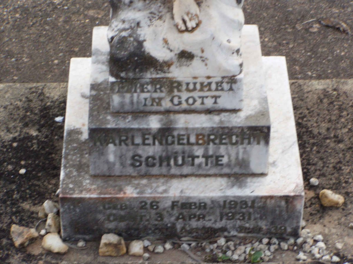 SCHUTTE Karl Engelbrecht 1931-1931