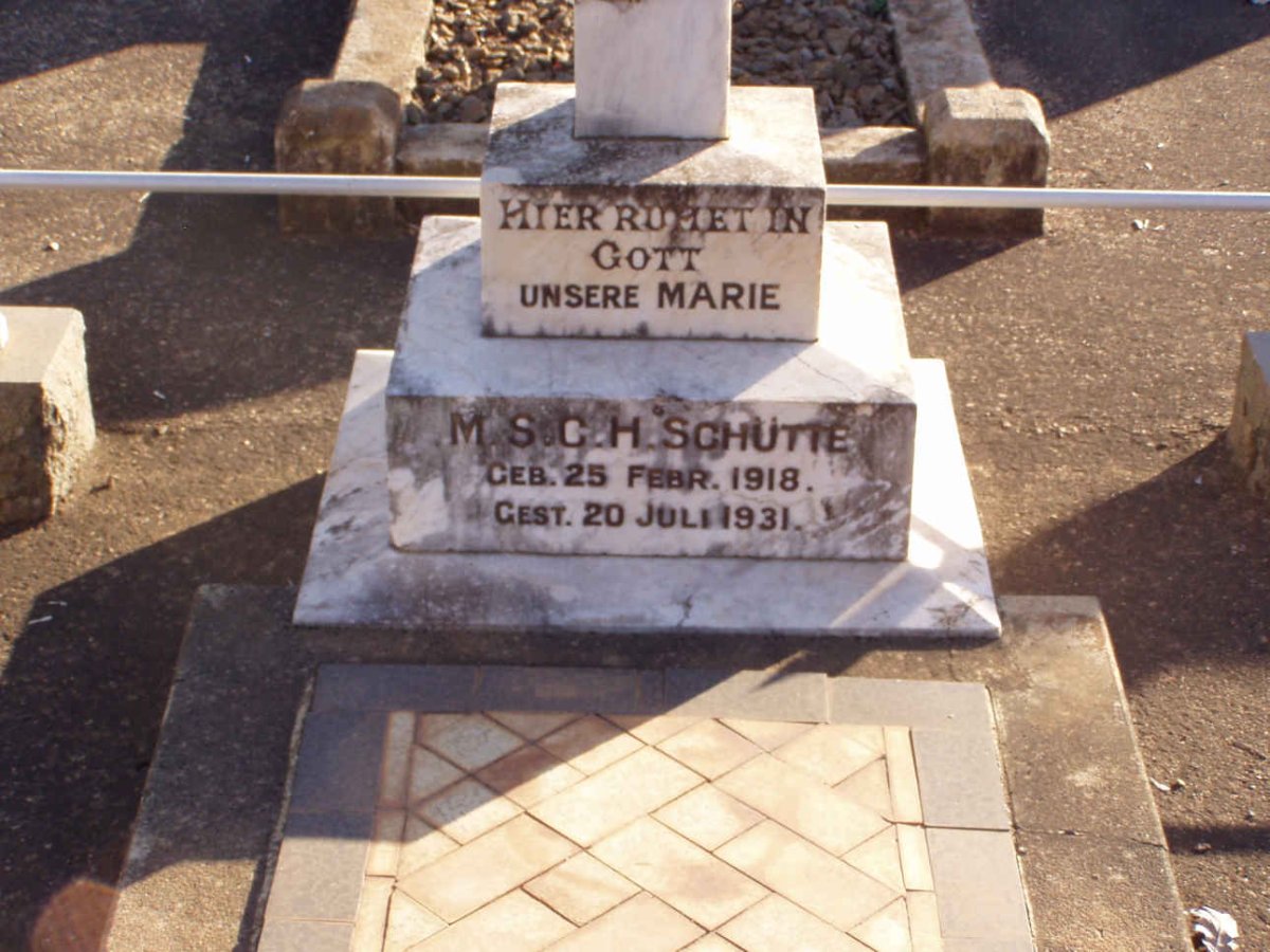 SCHUTTE M.S.C.H. 1918-1931