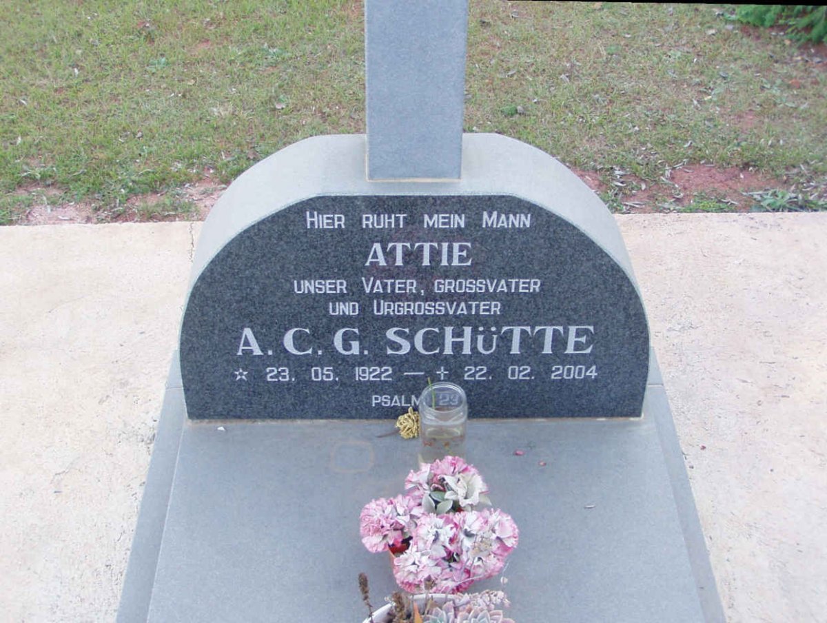 SCHUTTE A.C.G. 1922-2004