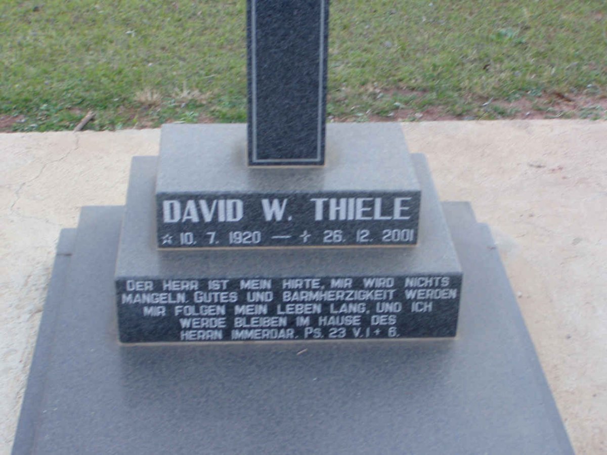 THIELE David W. 1920-2001