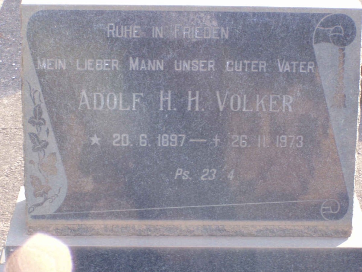 VOLKER Adolf H.H. 1897-1973