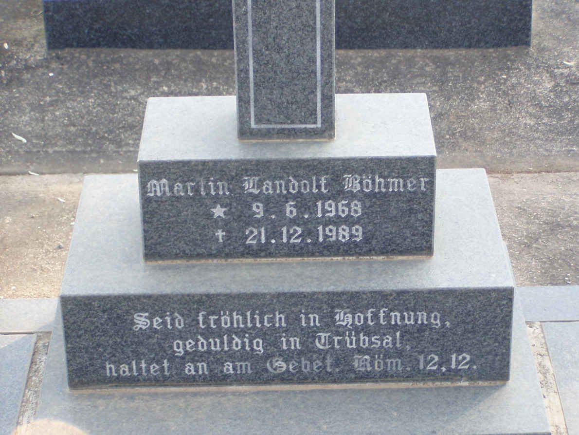 BÖHMER Martin Randolf 1968-1989
