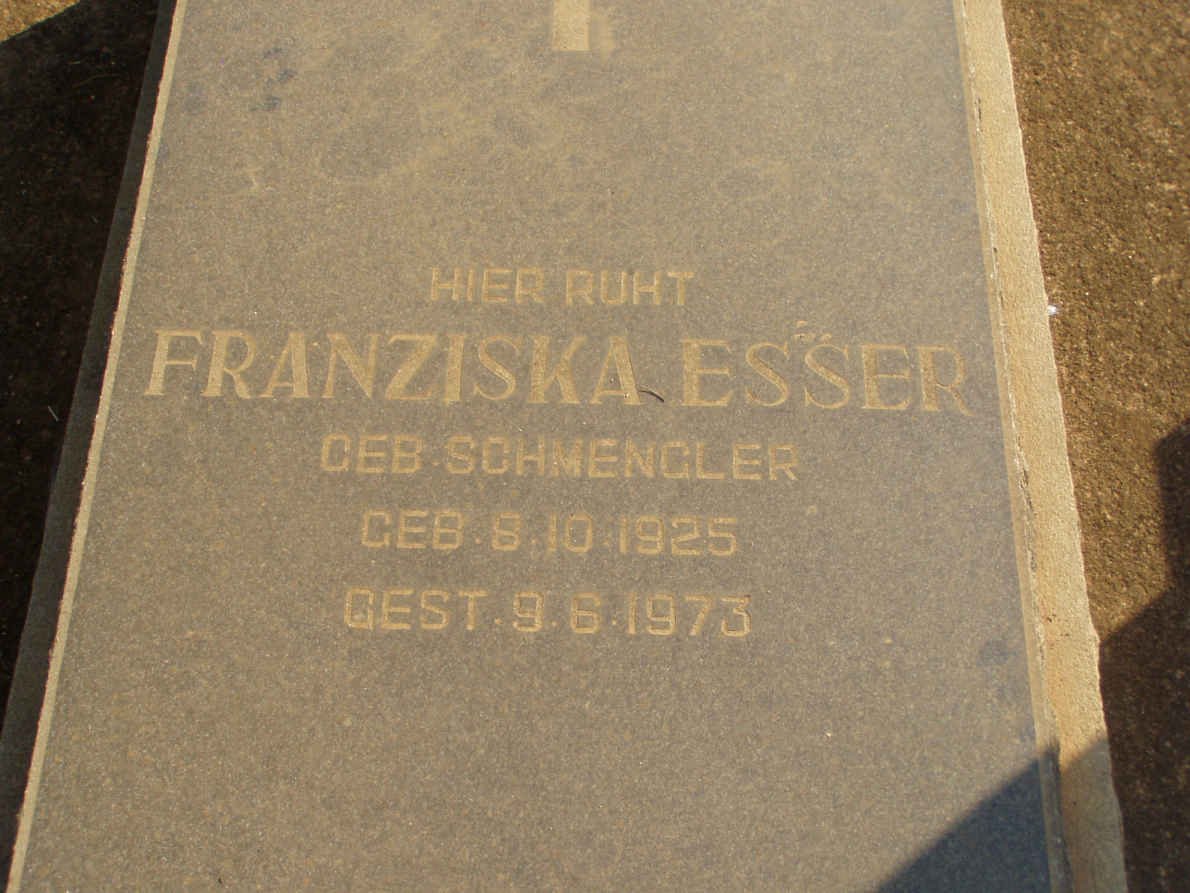 ESSER Franziska nee SCHMENGLER 1925-1973