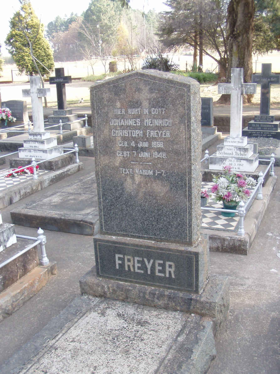 FREYER Johannes Heinrich Christoph 1868-1948