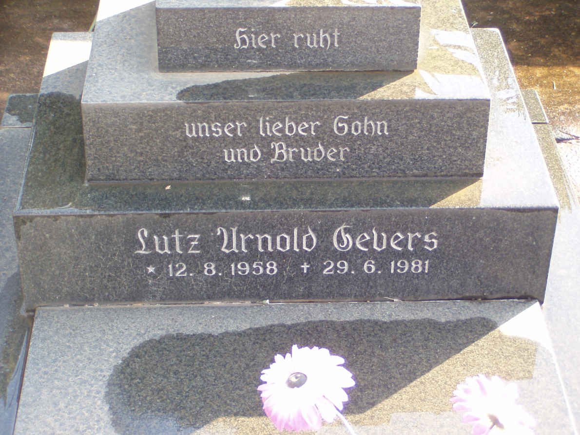 GEVERS Lutz Arnold 1958-1981