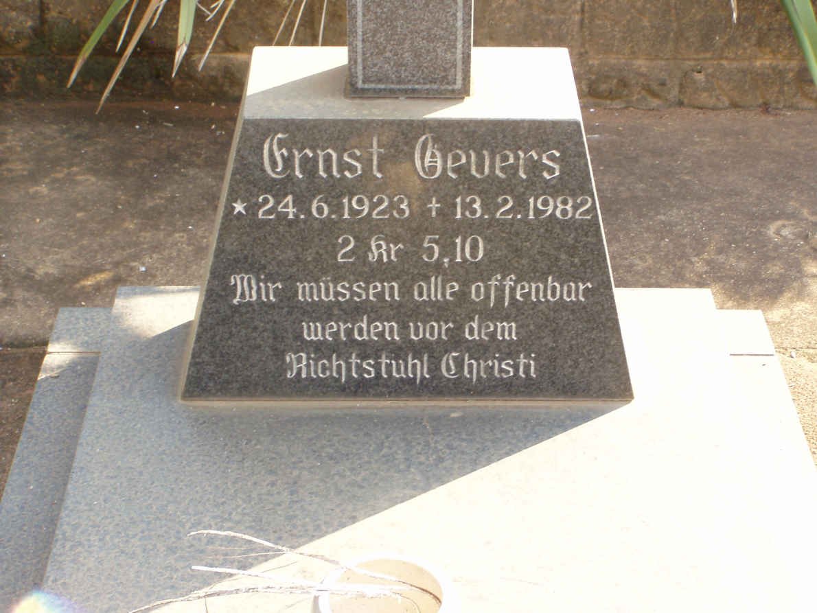 GEVERS Ernst 1923-1982