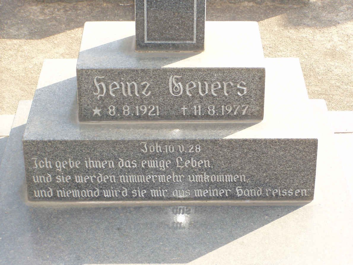 GEVERS Heinz 1921-1977