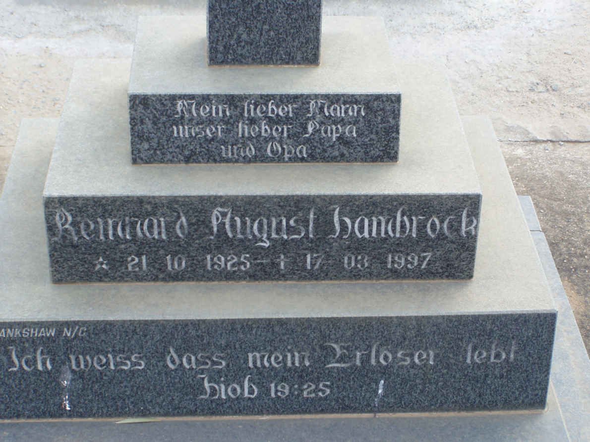 HAMBROCK Reinhard August 1925-1997