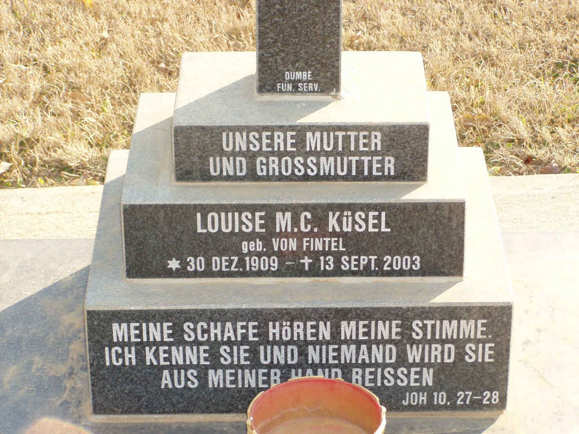 KÜSEL Louise M.C. nee VON FINTEL 1909-2003