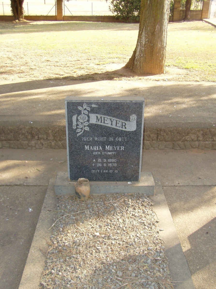 MEYER Maria D.L. nee STUMPF 1880-1970