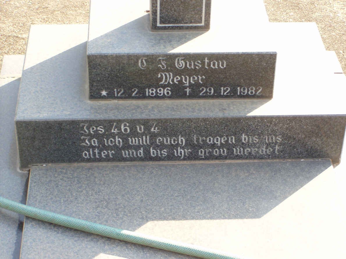 MEYER C.F. Gustav 1896-1982
