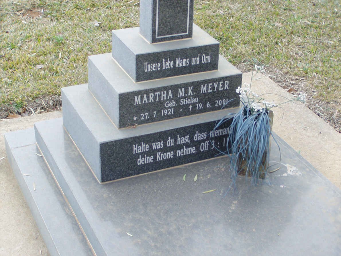 MEYER Martha M.K. nee STIELAU 1921-2001