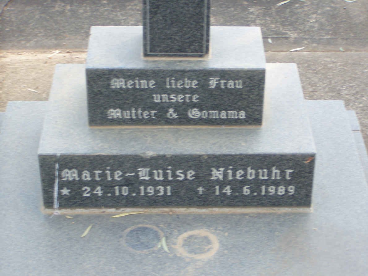 NIEBUHR Marie-Luise 1931-1989