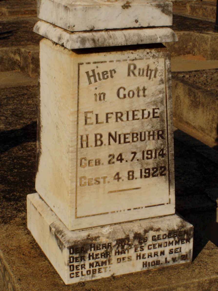 NIEBUHR Elfriede H.B. 1914-1922