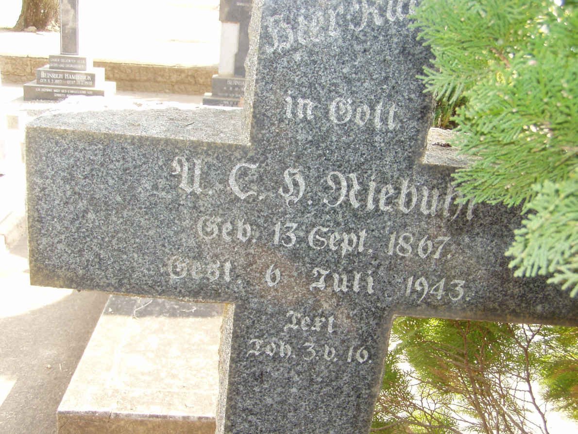 NIEBUHR A.C.H. 1867-1943