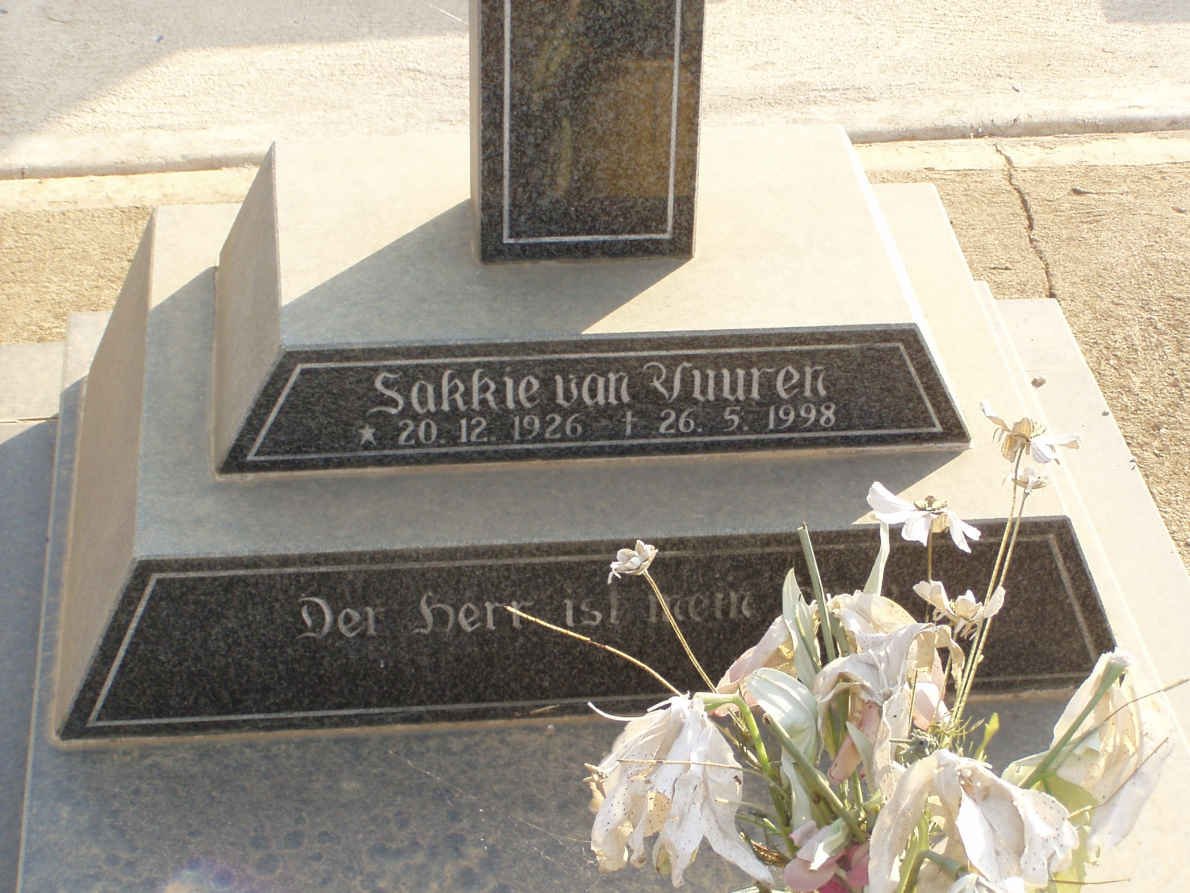 VUUREN Sakkie, van 1926-1998