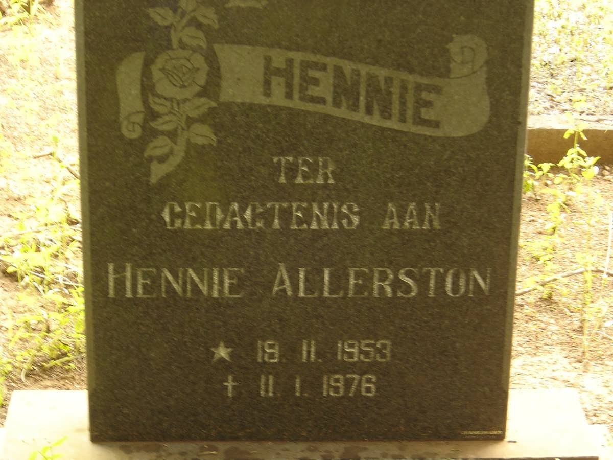 ALLERSTON Hennie 1953-1976