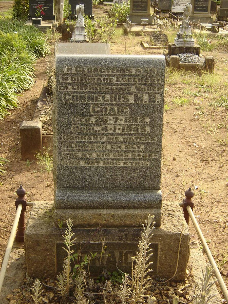 CRAIG Cornelius M.B. 1912-1945