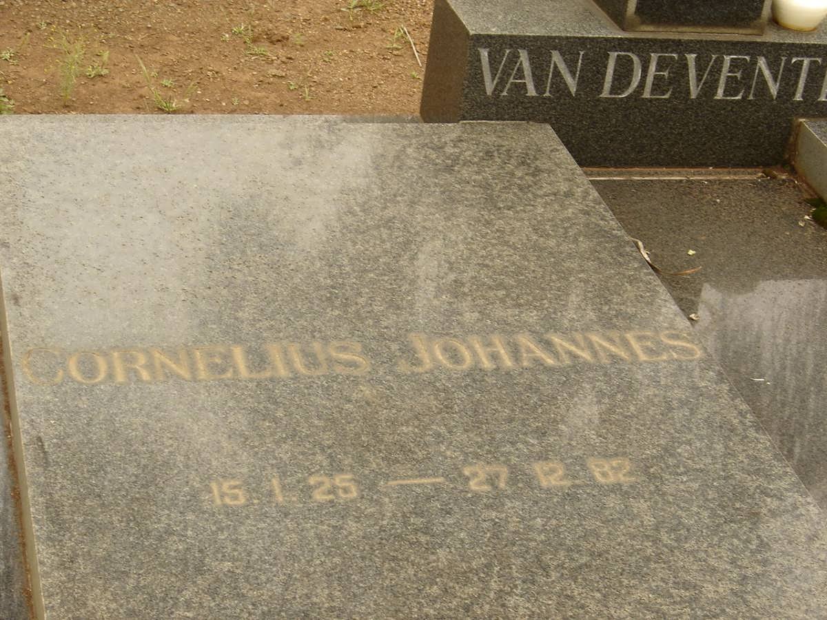 DEVENTER Cornelius Johannes, van 1925-1982