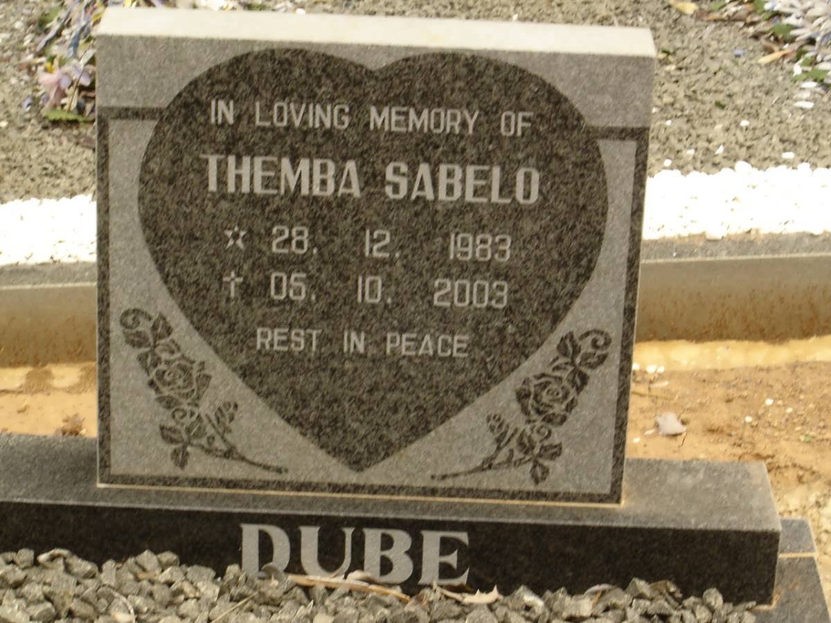 DUBE Themba Sabelo 1983-2003