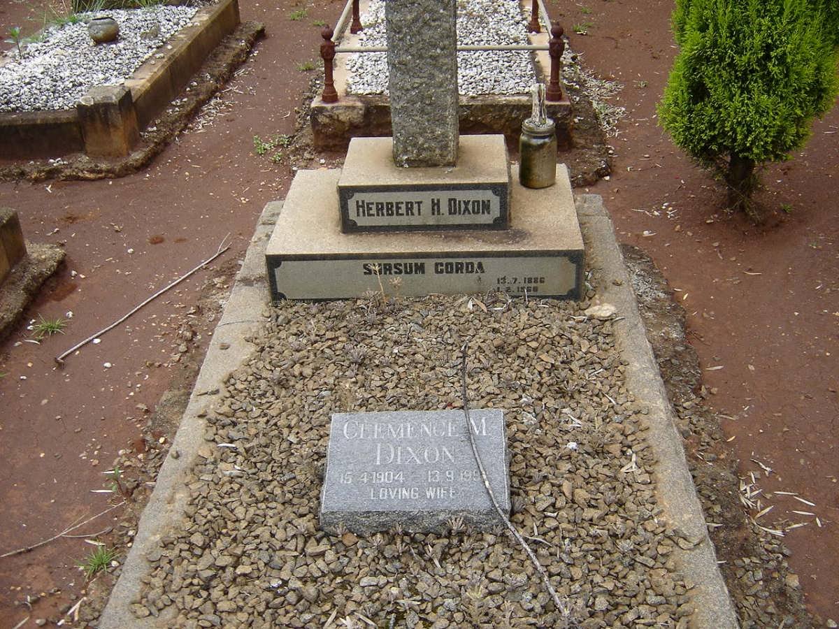 DIXON Herbert H. 1886-1968 :: DIXON Clemence M. 1904-1992