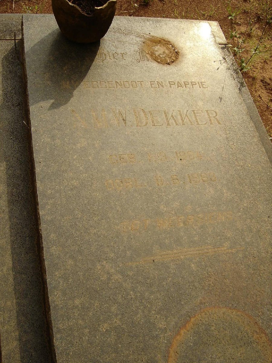 DEKKER N.M.W. 1894-1963
