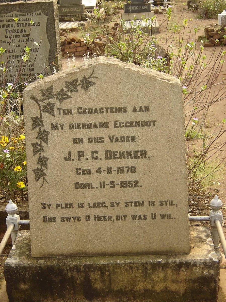 DEKKER J.P.G. 1870-1952