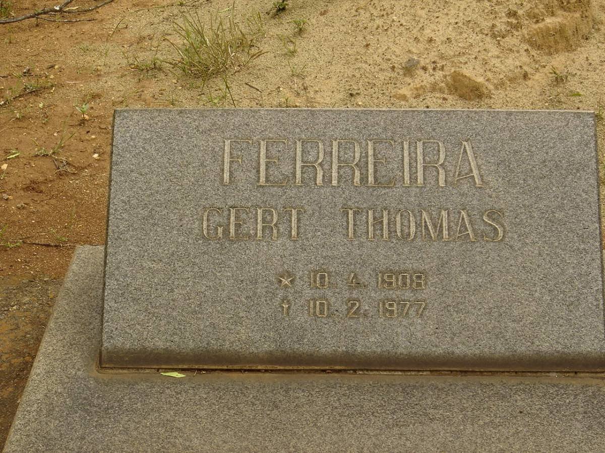 FERREIRA Gert Thomas 1908-1977