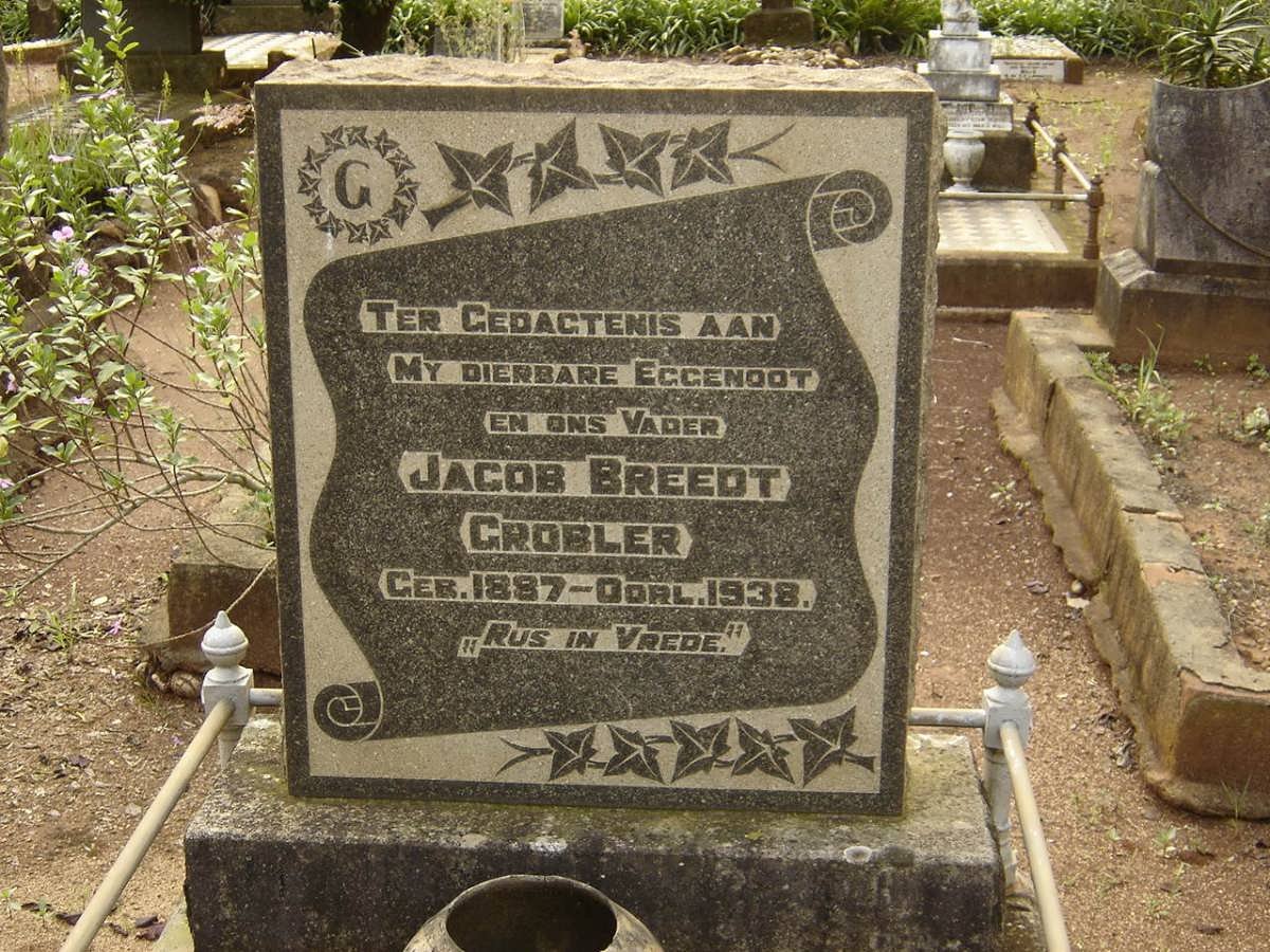 GROBLER Jacob Breedt 1887-1938