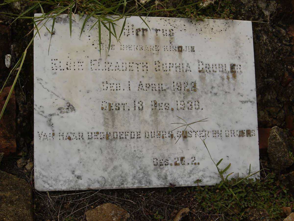 GROBLER Elsie Elizabeth Sophia 1922-1935