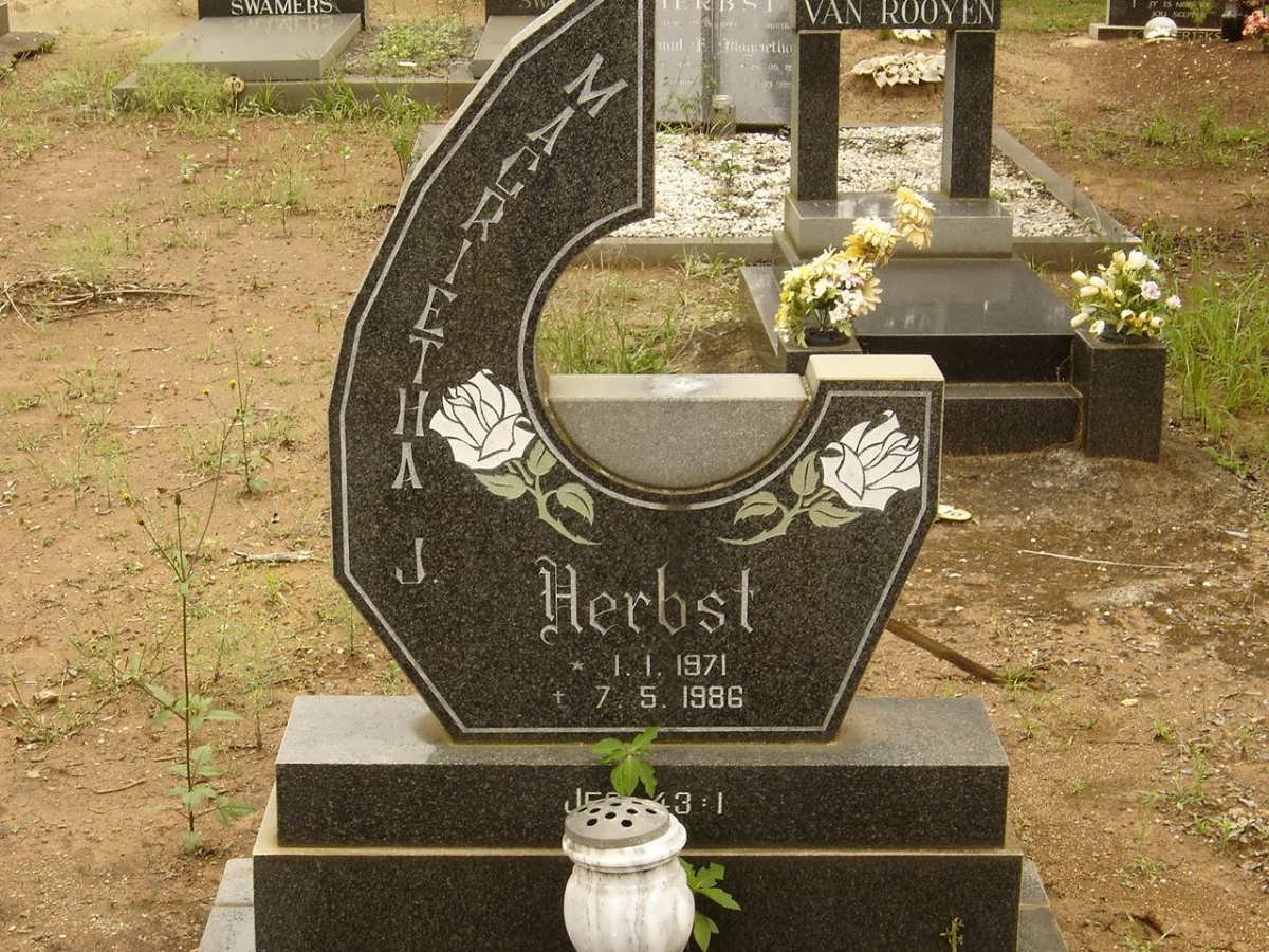 HERBST Magrietha J. 1971-1986