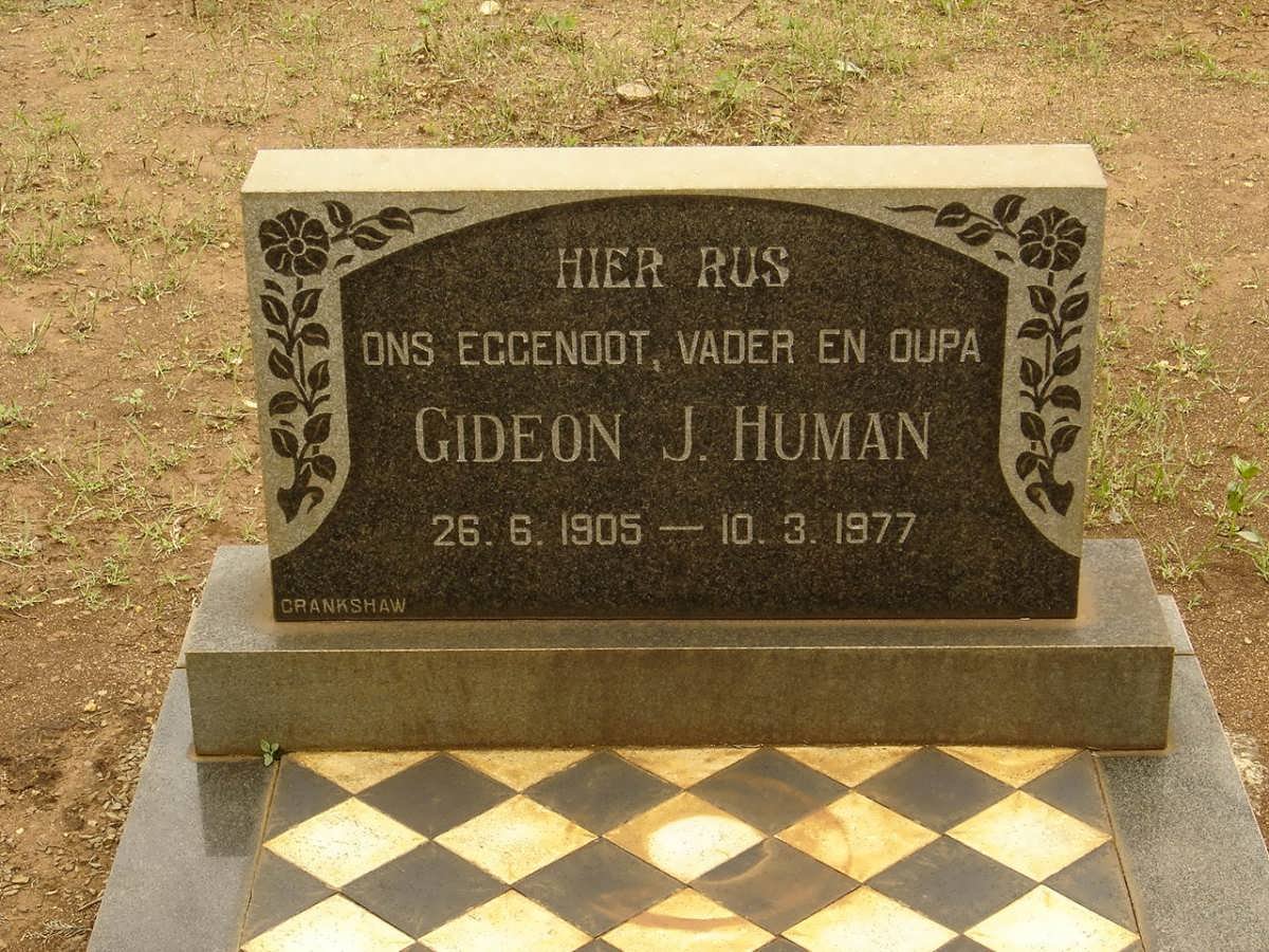 HUMAN Gideon J. 1905-1977