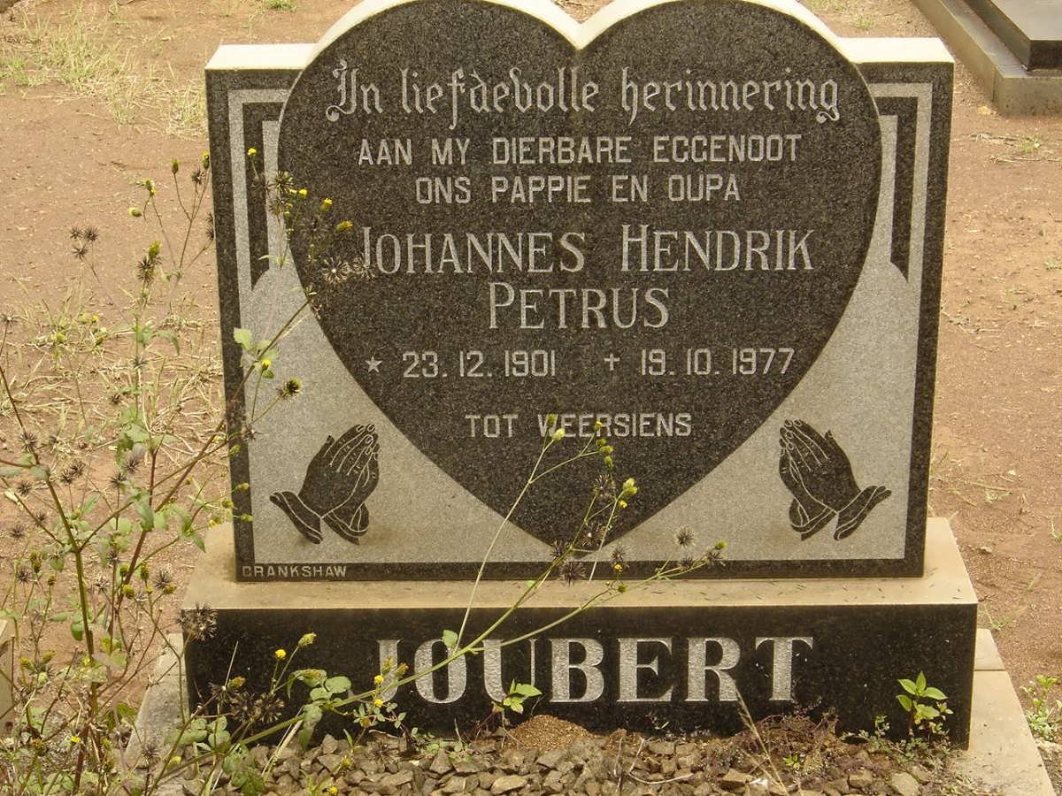 JOUBERT Johannes Hendrik Petrus 1901-1977