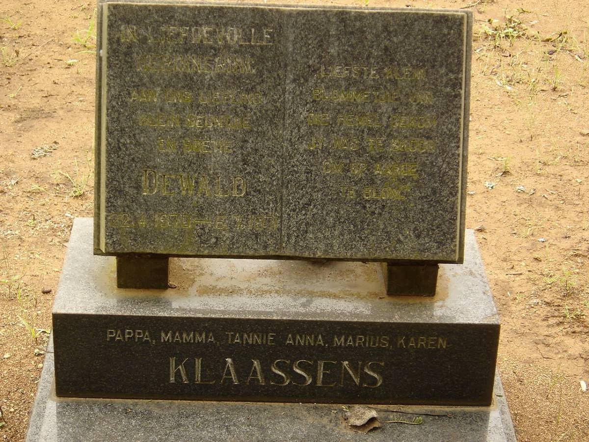 KLAASSENS Dewald 1970-1971