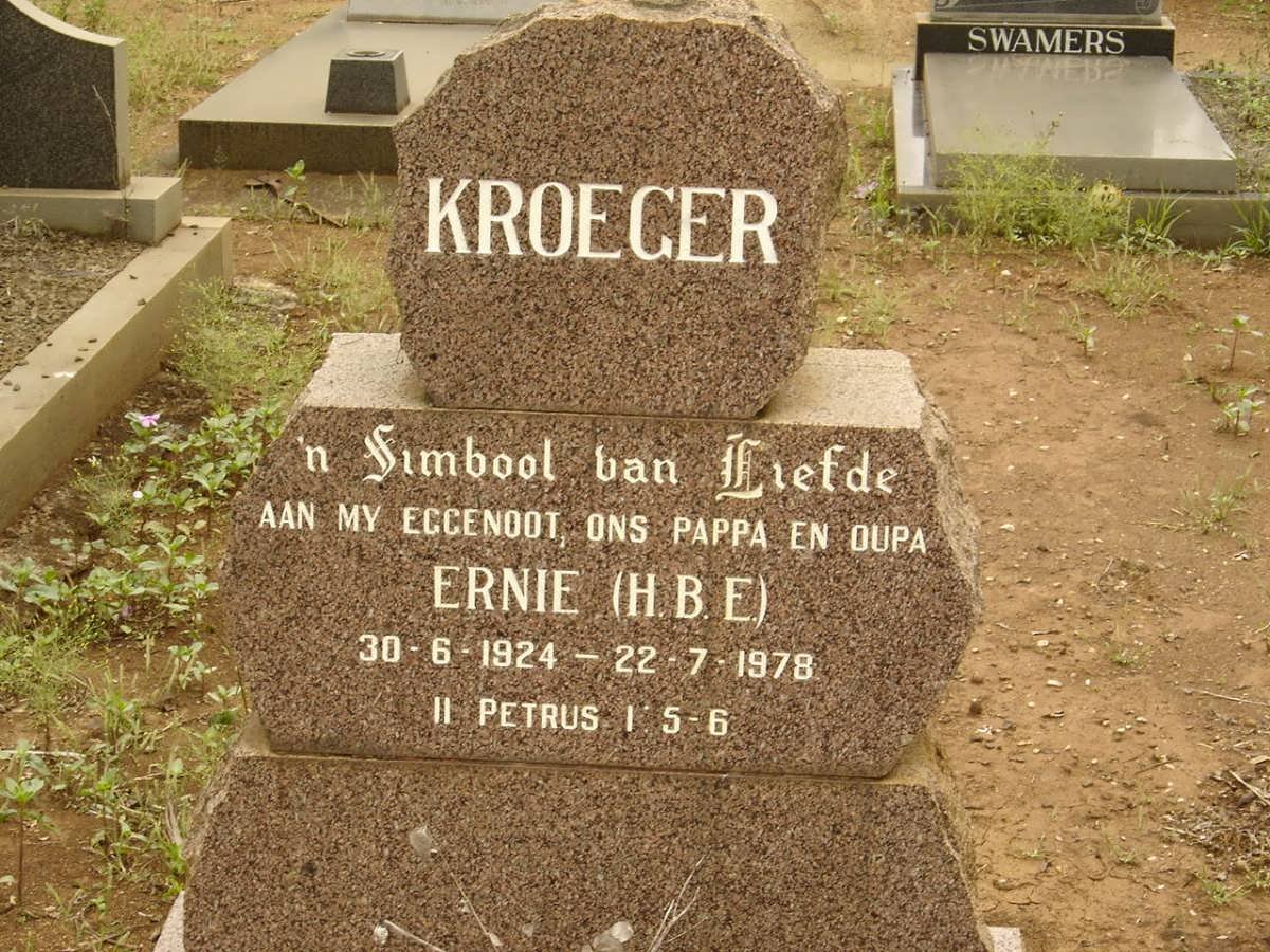 KROEGER H.B.E. 1924-1978