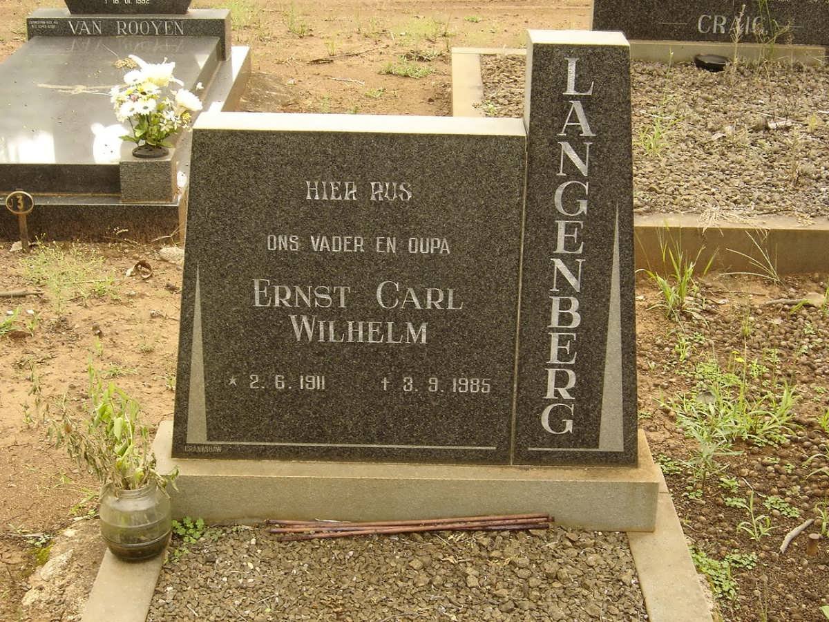 LANGENBERG Ernst Carl Wilhelm 1911-1985