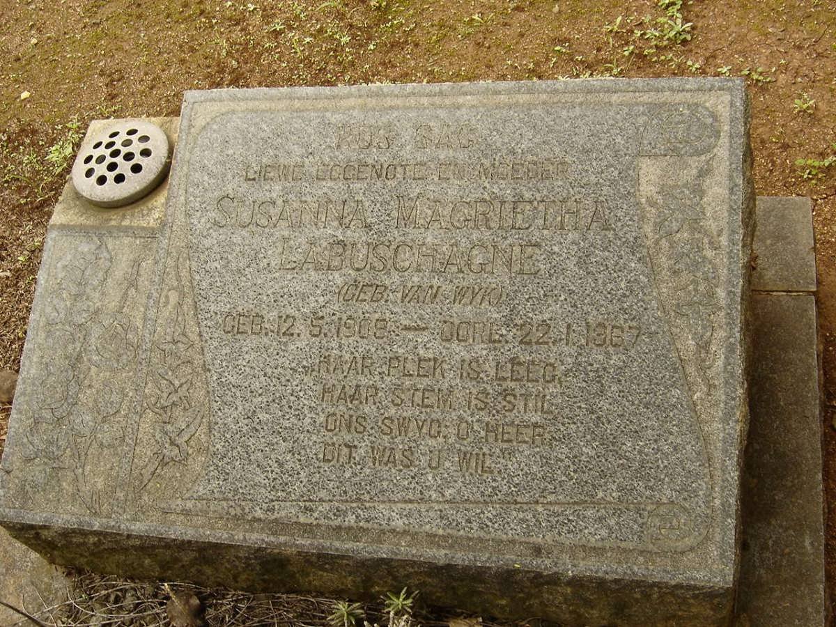 LABUSCHAGNE Susanna Magrietha nee VAN WYK 1908-1967
