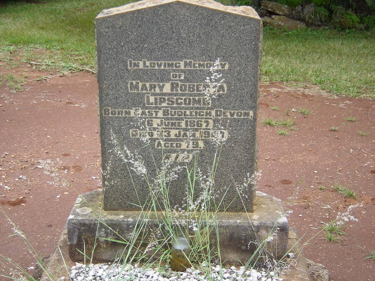 LIPSCOMB Mary Roberta 1867-1947
