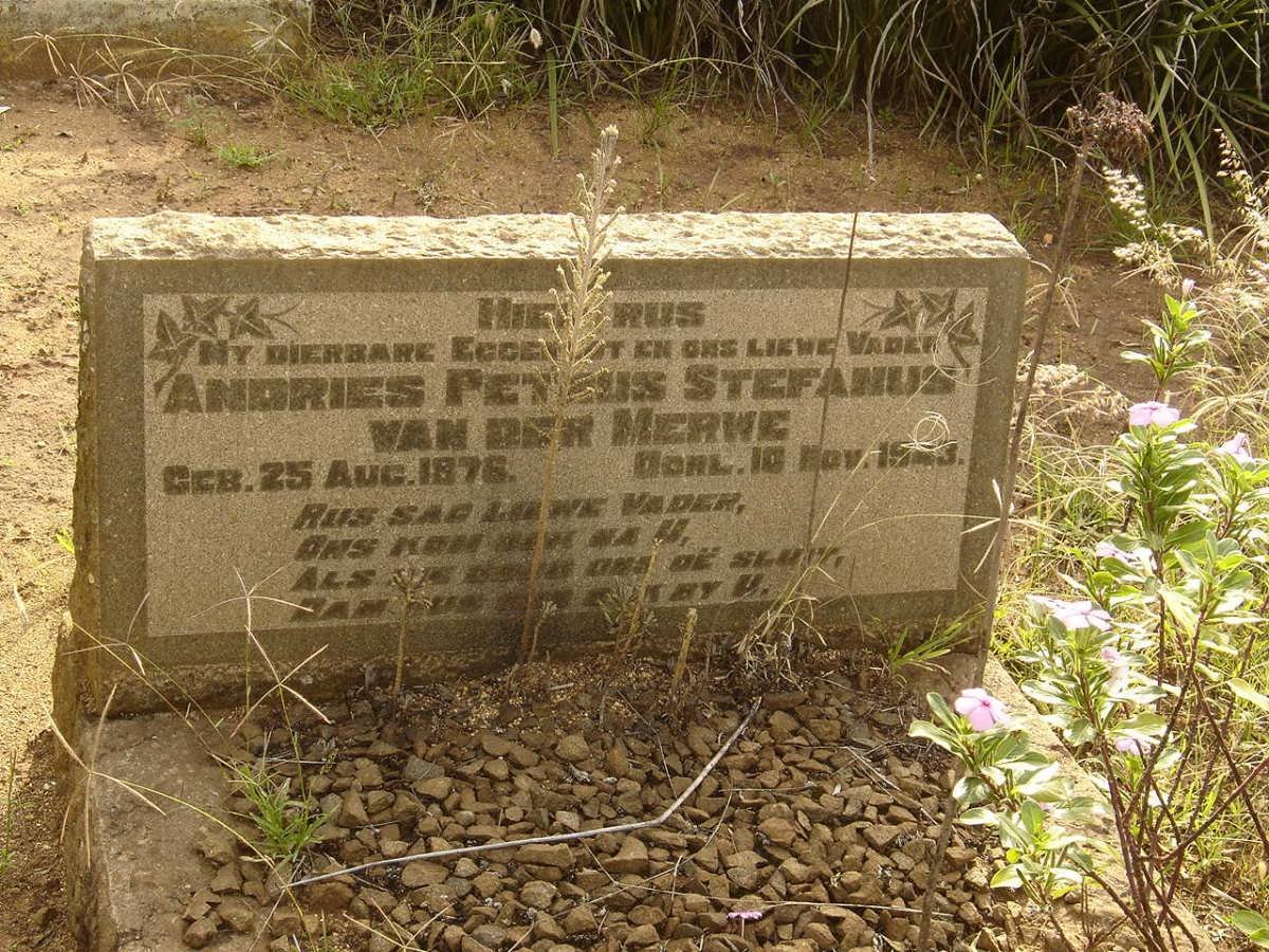 MERWE Andries Petrus Stefanus, van der 1876-1943