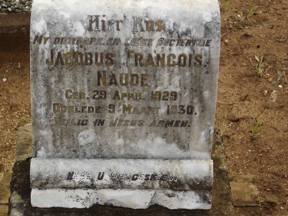NAUDE Jacobus Francois 1929-1930