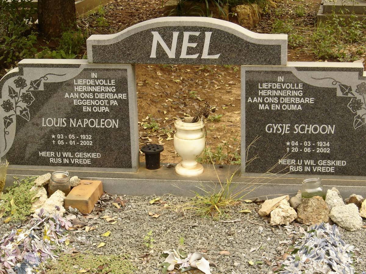 NEL Louis Napoleon 1932-2002  &amp; Gysje SCHOON 1934-2002