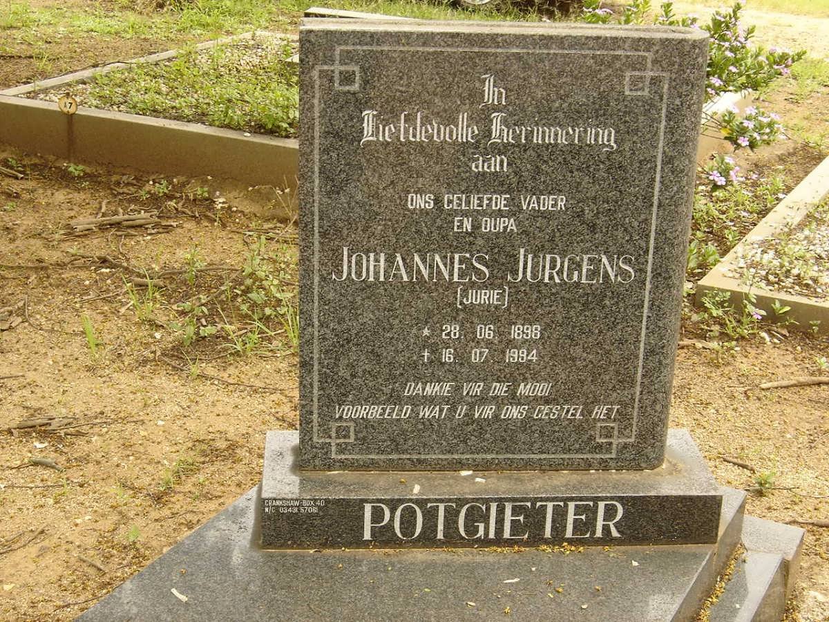 POTGIETER Johannes Jurgens 1898-1997