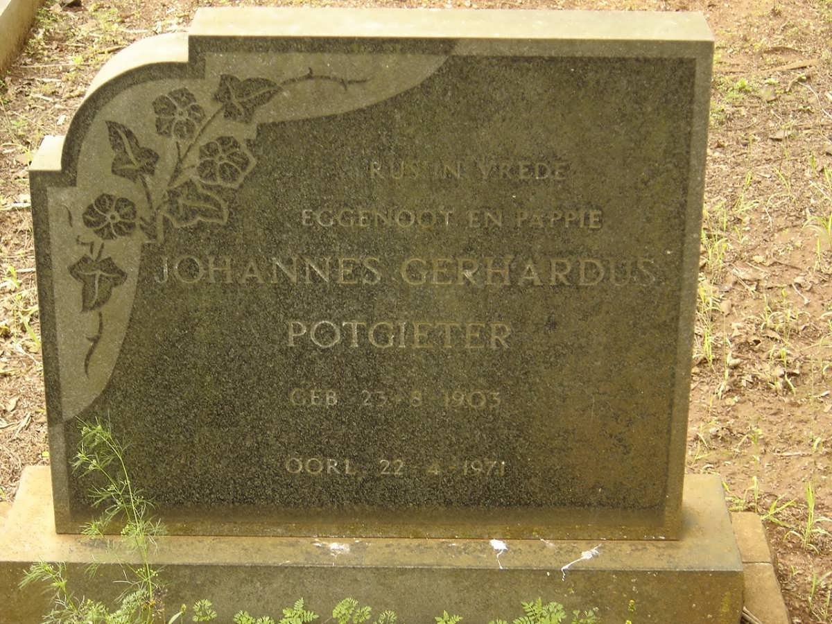 POTGIETER Johannes Gerhardus 1903-1971