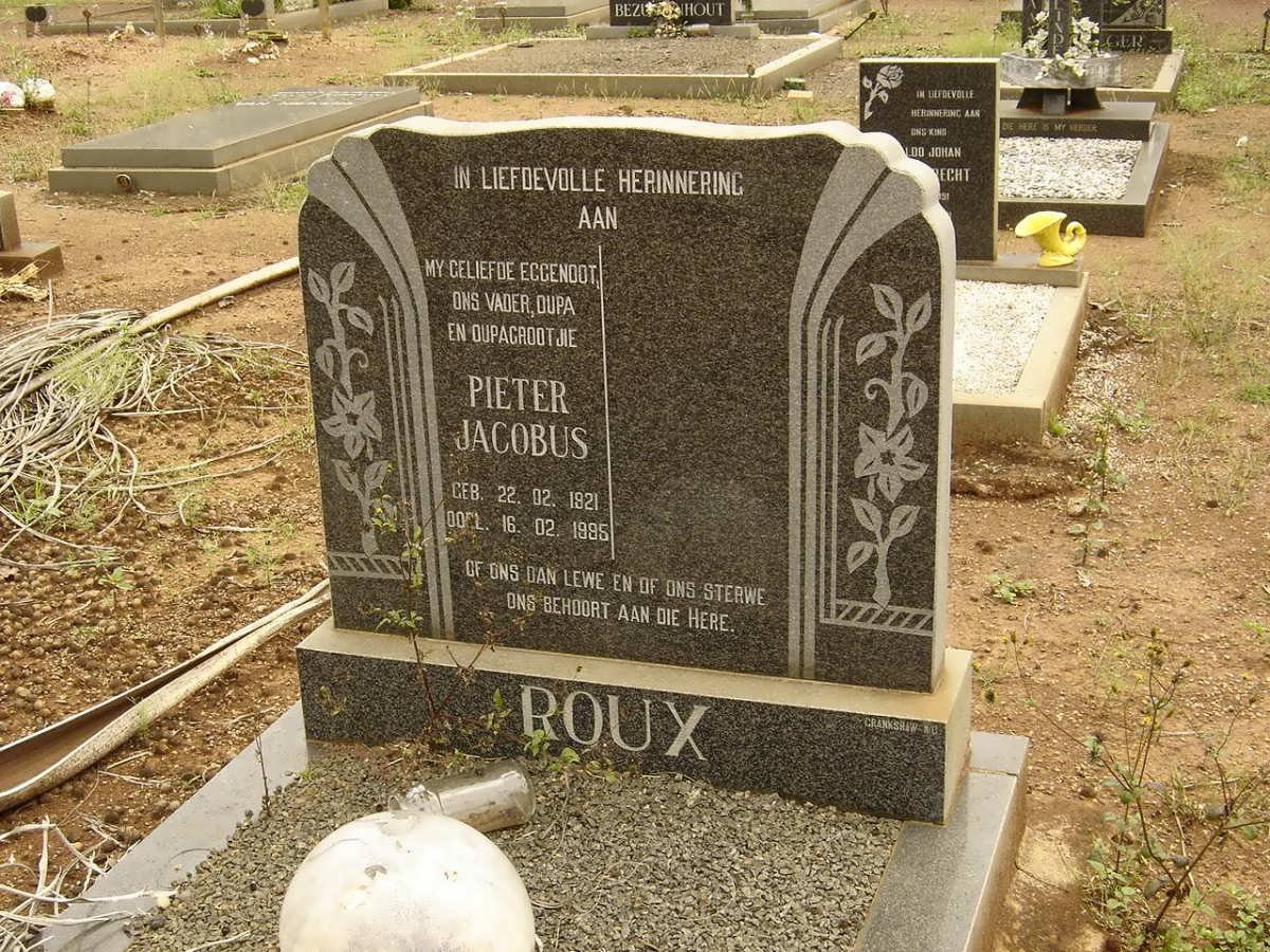 ROUX Pieter Jacobus 1921-1985