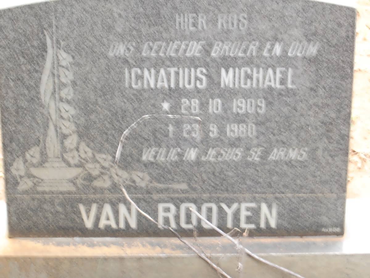 ROOYEN Ignatius Michael, van 1909-1980