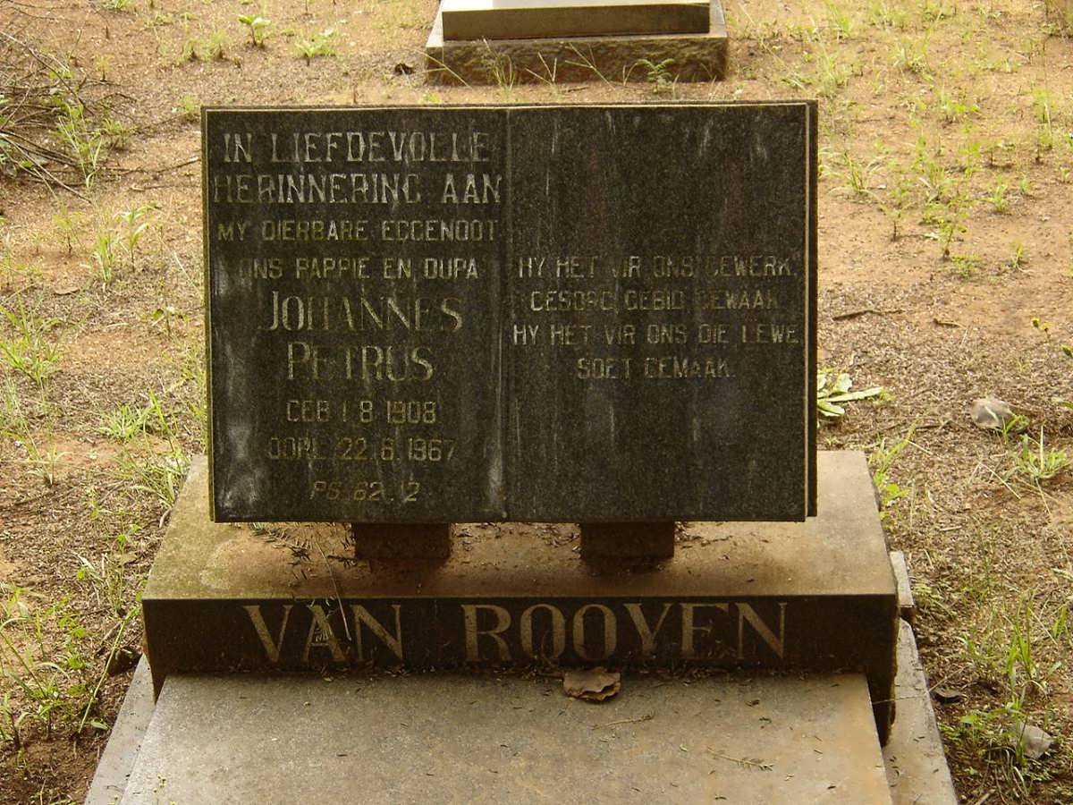 ROOYEN Johannes Petrus, van 1908-1967